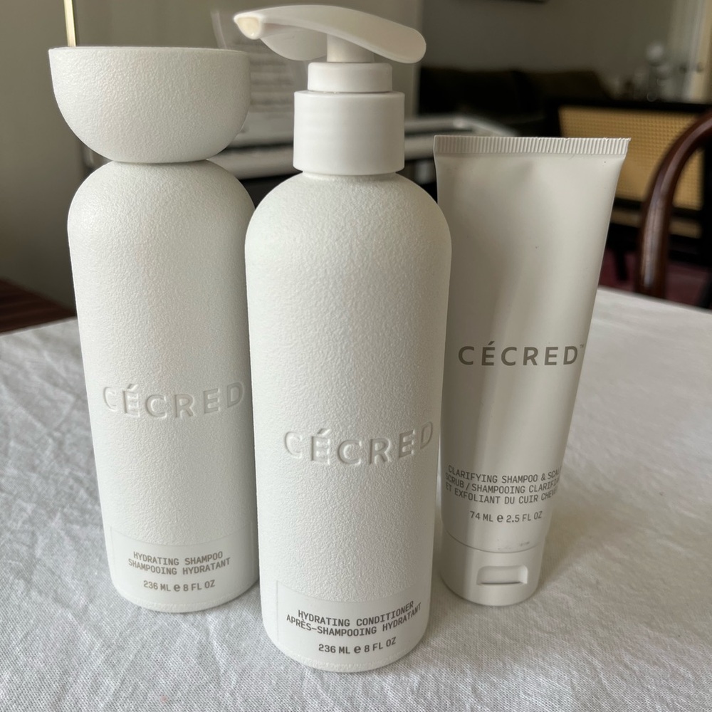 Cécred Hydrating Shampoo, Hydrating Conditioner, & Clarifying Scrub